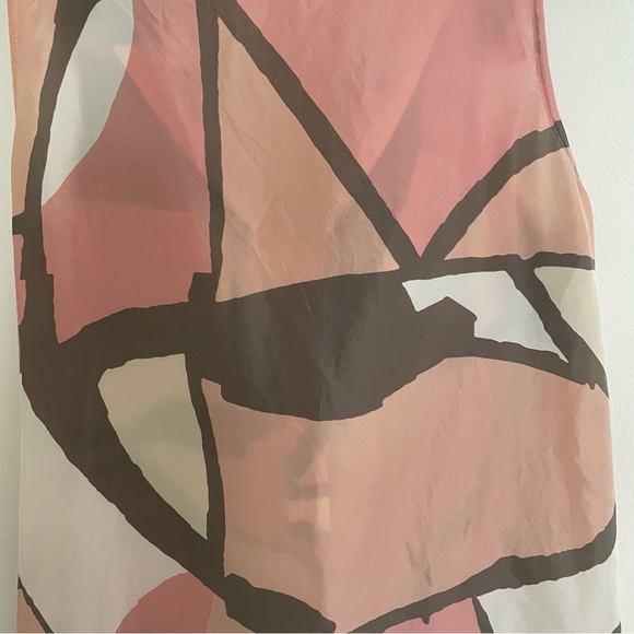 J. Crew Silk Mosaic Print Ruffle Neck Top - Picture 10 of 11